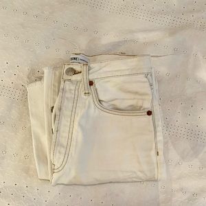 Re/Done Wide Leg Crop - Bleach